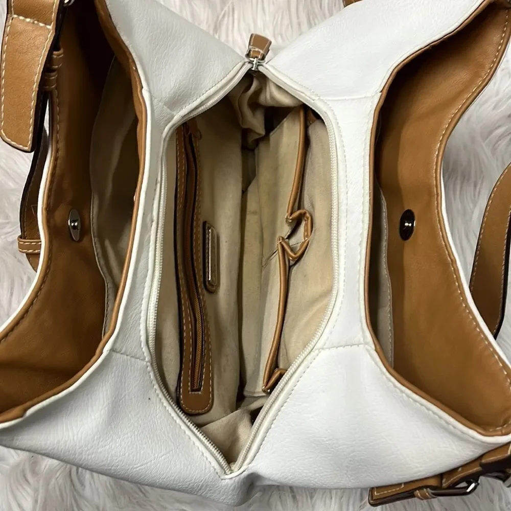 ROSETTTI WHITE & BROWN HOBO BAG